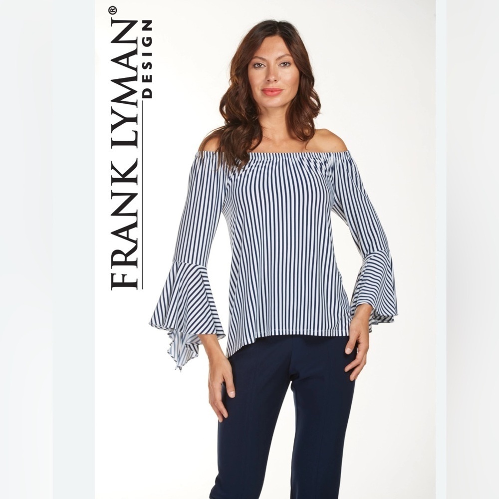 Gorgeous frank lyman off the shoulder top shirt size 14 or large